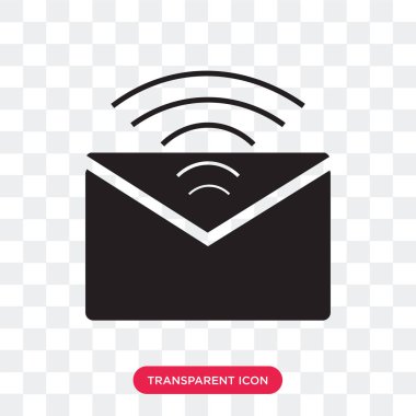 Saydam arka plan üzerinde posta logosu d izole posta vektör simgesi