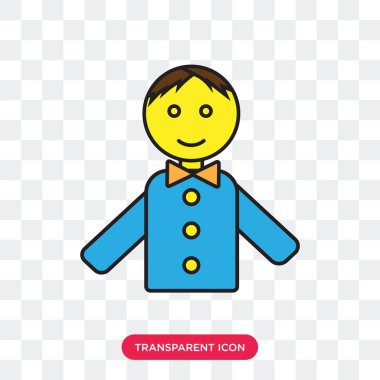 Saydam arka plan üzerinde damat logo izole damat vektör simgesi