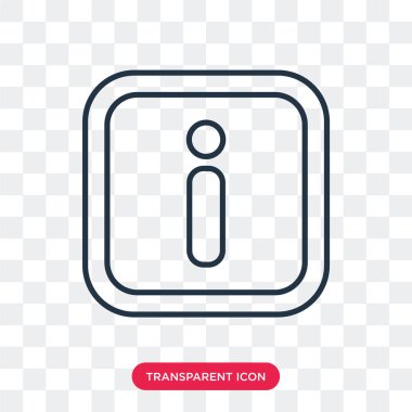 Saydam arka plan üzerinde bilgi logo tasarımı izole bilgi vektör simgesi