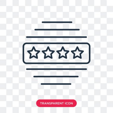 Saydam arka plan üzerinde değerlendirme logo tasarımı izole vektör simge değerlendirme