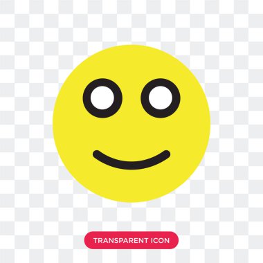 Saydam arka plan üzerinde mutlu logosu izole mutlu vektör simgesi