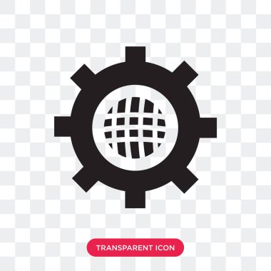 Ayarları şeffaf arka plan üzerinde izole simge vektör ayar