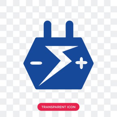 Saydam arka plan üzerinde izole büyük araba pil vektör simgesi, 