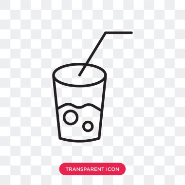 Menü vektör simgesi üzerinde şeffaf arka plan izole içecekler, içecekler menü logo tasarımı