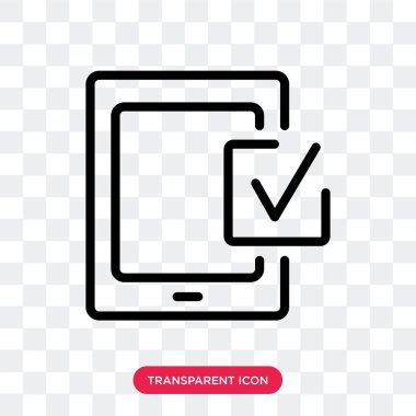 Saydam arka plan üzerinde akıllı izole Smartphone vektör simgesi