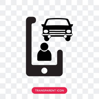 Saydam arka plan üzerinde akıllı izole akıllı araç vektör simgesi 