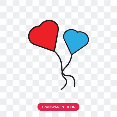 Saydam arka plan üzerinde balon izole balonlar vektör simgesi