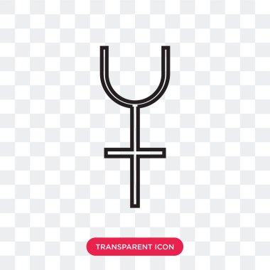 Logo şeffaf arka plan üzerinde izole vektör simgesi çapraz