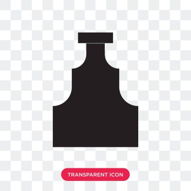 Şık parfüm şişe vektör simgesi üzerinde şeffaf backg izole