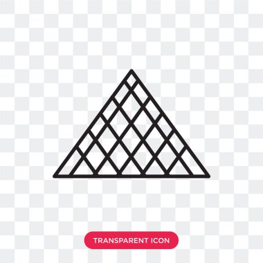 Saydam arka plan üzerinde Louvre logo tasarımı izole louvre vektör simgesi