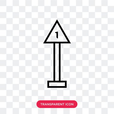 Amerikan futbol işareti vektör simgesi üzerinde şeffaf backg izole