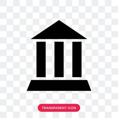 Saydam arka plan üzerinde banka logosu d izole banka vektör simgesi