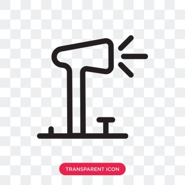 Saydam arka plan üzerinde lamba logosu d izole lamba vektör simgesi