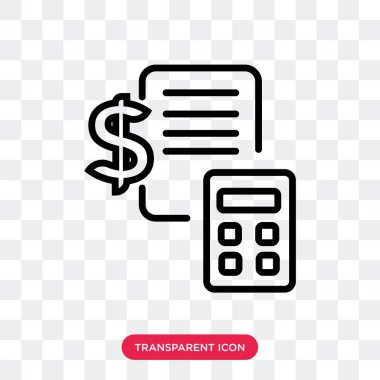 saydam arka plan üzerinde calcu izole hesap makinesi vektör simgesi