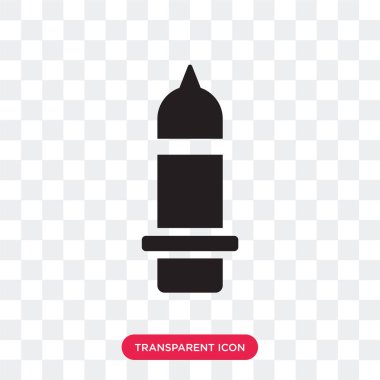 Saydam arka plan üzerinde madde işaretleri izole mermi vektör simgesi 