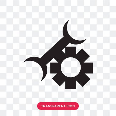 Saydam arka plan üzerinde Araçlar logo izole araçlar vektör simgesi