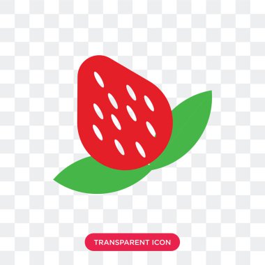 Saydam arka plan üzerinde saman izole çilek vektör simgesi