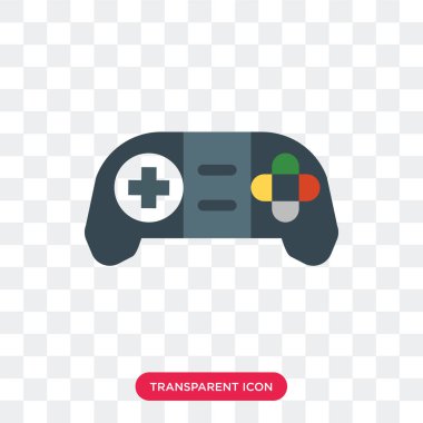 Saydam arka plan üzerinde Gamepad izole Gamepad vektör simgesi 