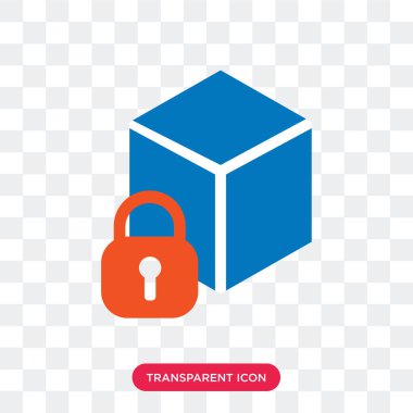 Saydam arka plan üzerinde küp logosu d izole vektör simge küp