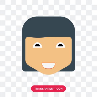 Saydam arka plan üzerinde mutlu izole mutlu gülümseme vektör simgesi