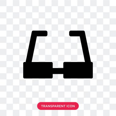 Saydam arka plan üzerinde Sungl izole güneş gözlüğü vektör simgesi