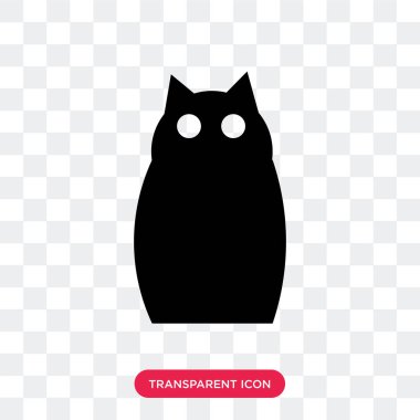 Saydam arka plan üzerinde baykuş logo des izole baykuş vektör simgesi