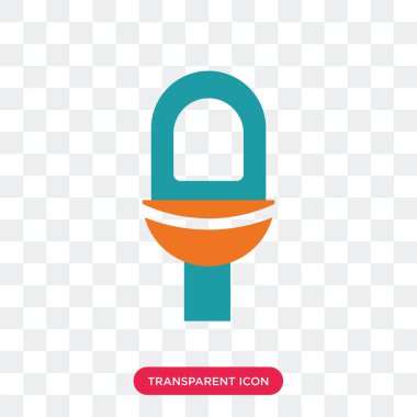 Saydam arka plan üzerinde tuvalet lo izole tuvalet vektör simgesi