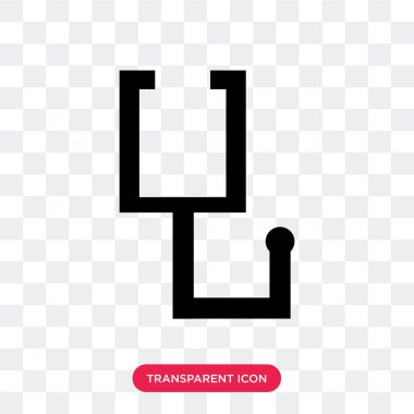 Saydam arka plan üzerinde görünüyorum izole stetoskop vektör simgesi