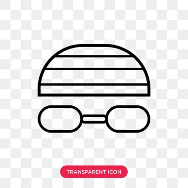 saydam arka plan üzerinde dalgıç logo izole dalgıç vektör simgesi