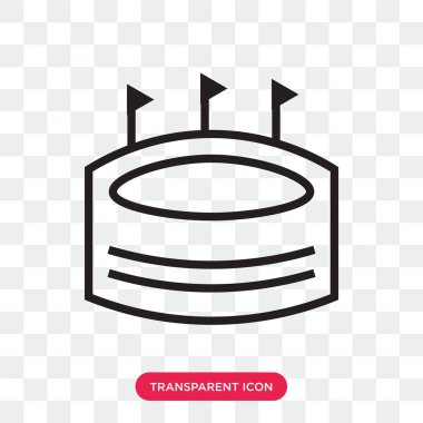 Saydam arka plan üzerinde izole Stadyumu silindir vektör simgesi,