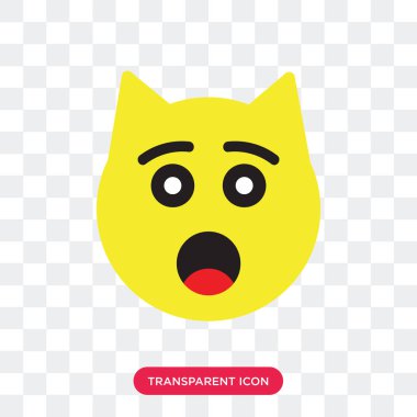 Saydam arka plan üzerinde kedi logo des izole kedi vektör simgesi