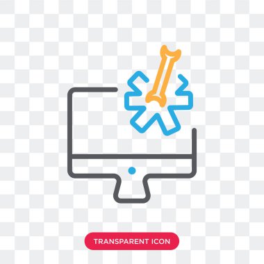 Saydam arka plan üzerinde Laptop lo izole dizüstü vektör simgesi