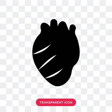 Saydam arka plan üzerinde kalp logosu izole kalp vektör simgesi