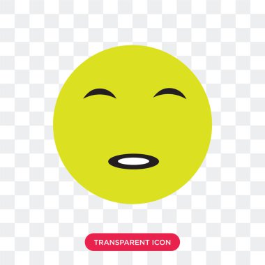 Saydam arka plan üzerinde mutlu logosu izole mutlu vektör simgesi