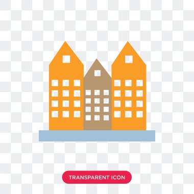 Saydam arka plan üzerinde Amster izole Amsterdam vektör simgesi