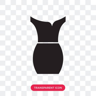 Şeffaf arka plan üzerinde elbise logo izole elbise vektör simgesi
