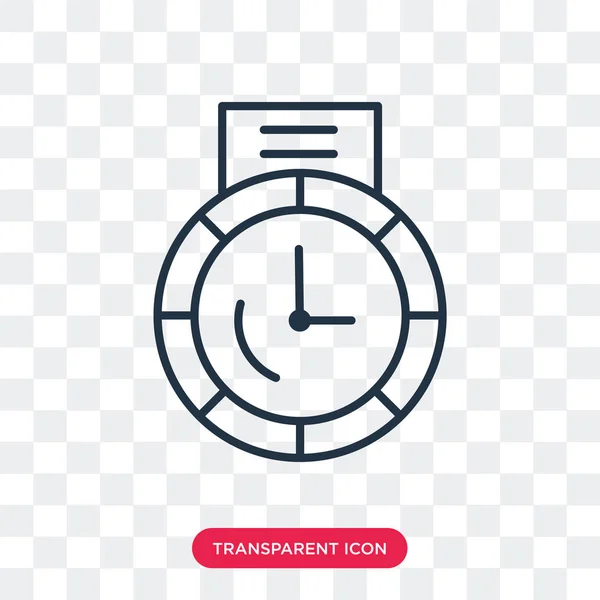 Ikona wektor zegar na białym tle na przezroczystym tle, projektowanie logo zegar — Wektor stockowy