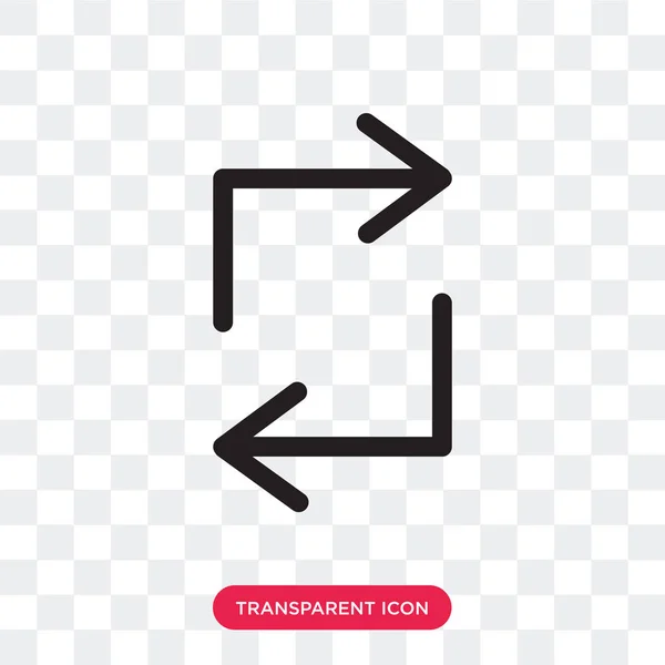 Retweet vector pictogram geïsoleerd op transparante achtergrond, Retweet — Stockvector