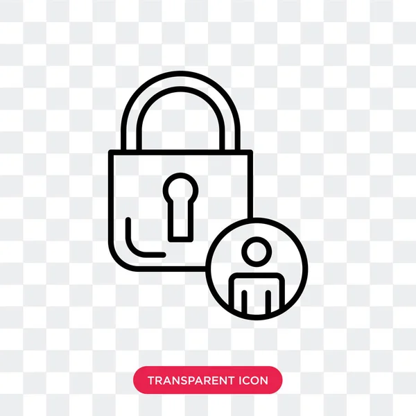 Icône vectorielle de confidentialité isolée sur fond transparent, conception du logo Privacy — Image vectorielle