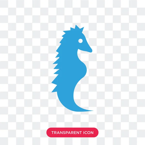 Sea Horse vector icon isolated on transparent background, Sea Ho — Stock Vector