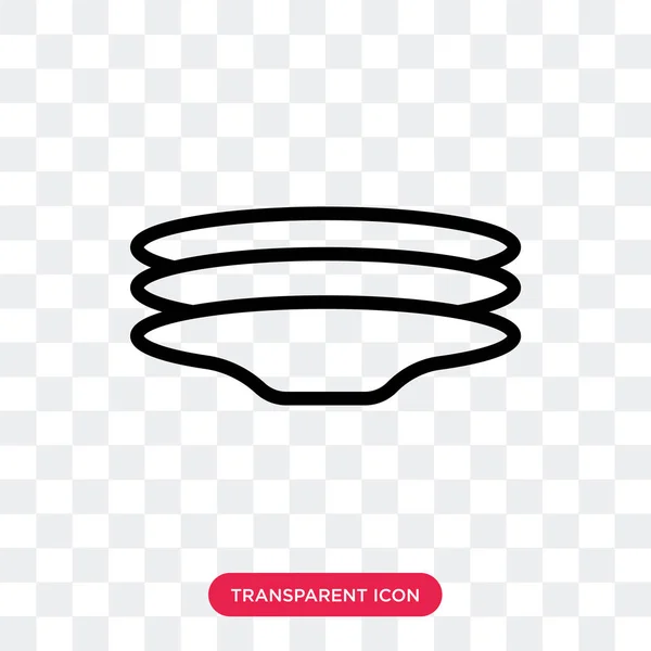 Vaisselle icône vectorielle isolée sur fond transparent, Vaisselle lo — Image vectorielle
