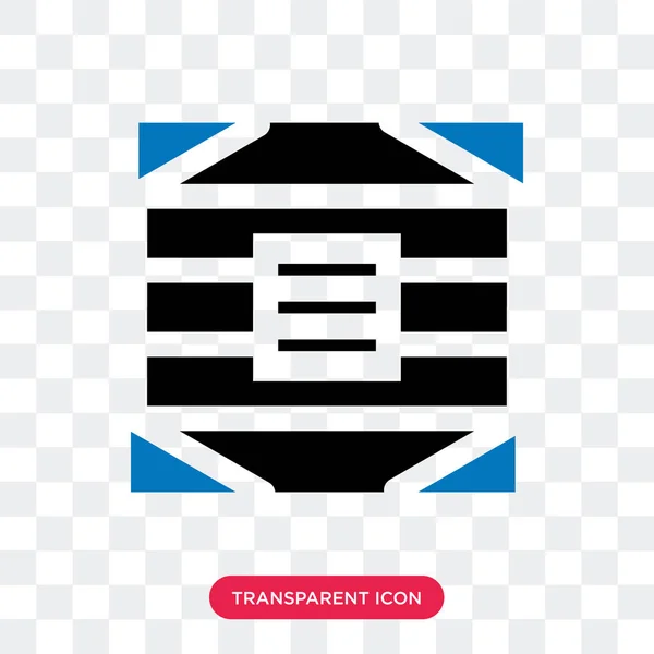 透明な背景、ボックス ロゴ des に分離されたボックス ベクトル アイコン — ストックベクタ