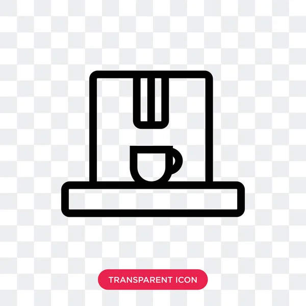 Cafetière icône vectorielle isolé sur fond transparent, Cof — Image vectorielle