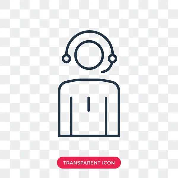Telemarketer-Vektorsymbol isoliert auf transparentem Hintergrund, Design des Telemarketer-Logos — Stockvektor