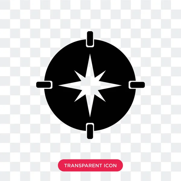 Kompass-Vektor-Symbol isoliert auf transparentem Hintergrund, Kompass — Stockvektor