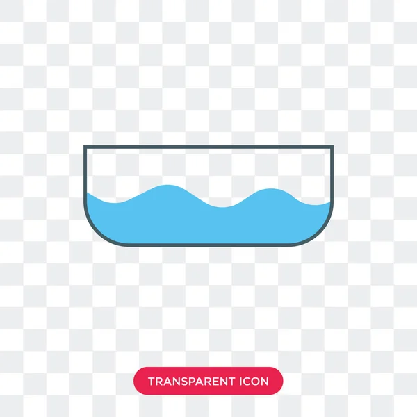 Water bowl vector icon isolated on transparent background, Water — Stock Vector