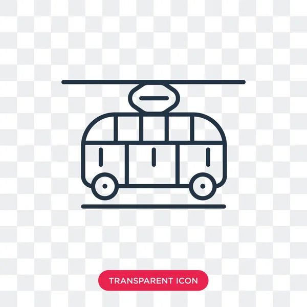 Icône vectorielle de tramway isolée sur fond transparent, logo de tramway design — Image vectorielle