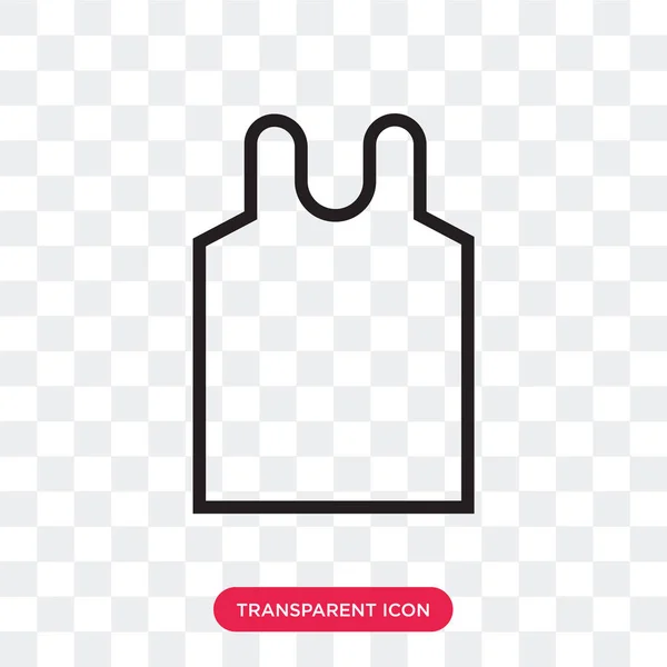 Icona vettoriale camicia inferiore isolata su sfondo trasparente, bot — Vettoriale Stock