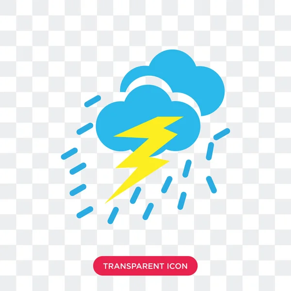Icona vettoriale Storm Cloud isolata su sfondo trasparente, Stor — Vettoriale Stock
