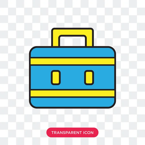 Resväska vektor ikonen isolerad på transparent bakgrund, väskorna — Stock vektor